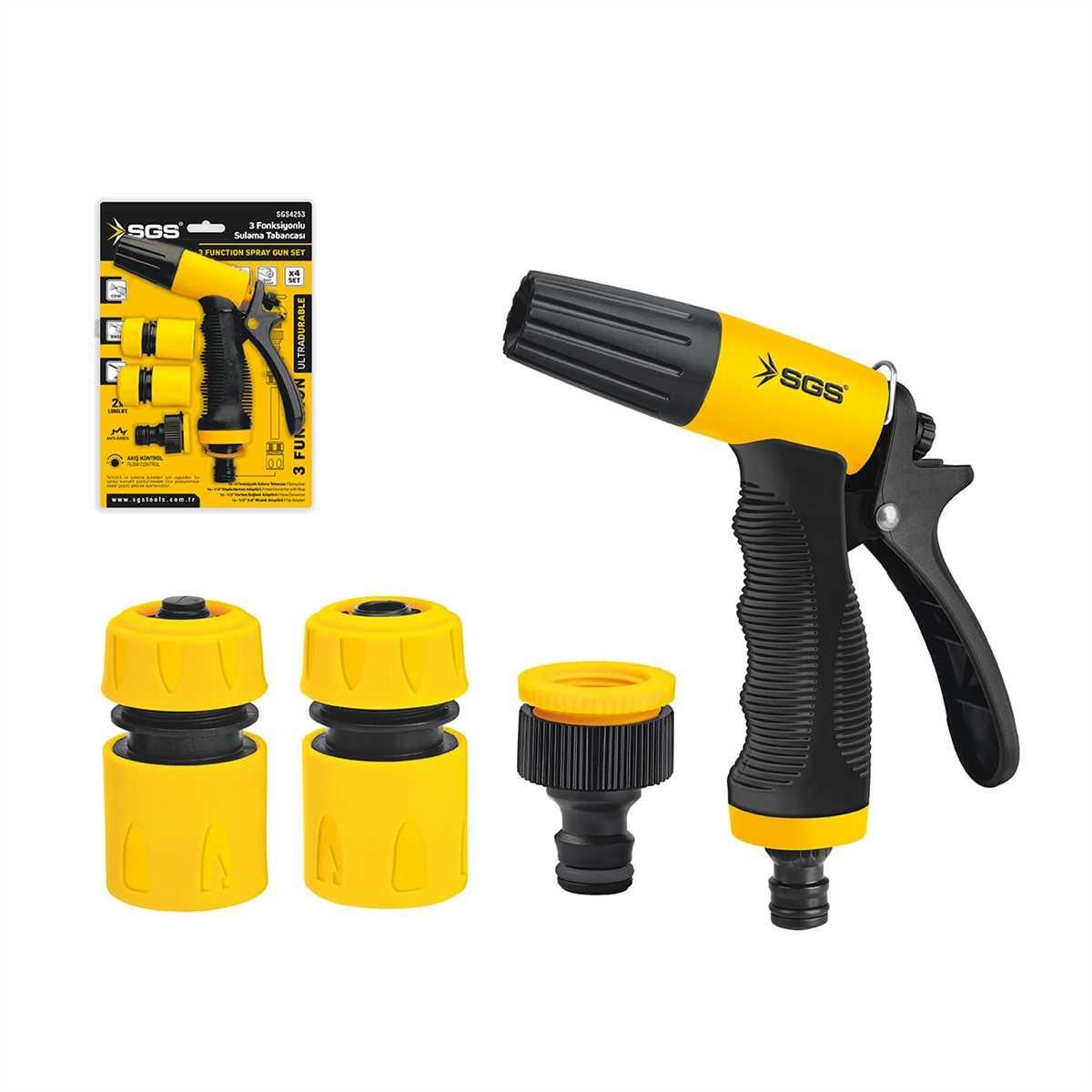 Sgs 4253 3 Fonksiyonlu Sulama Tabancası (4 Parça Set) - Bulutretail