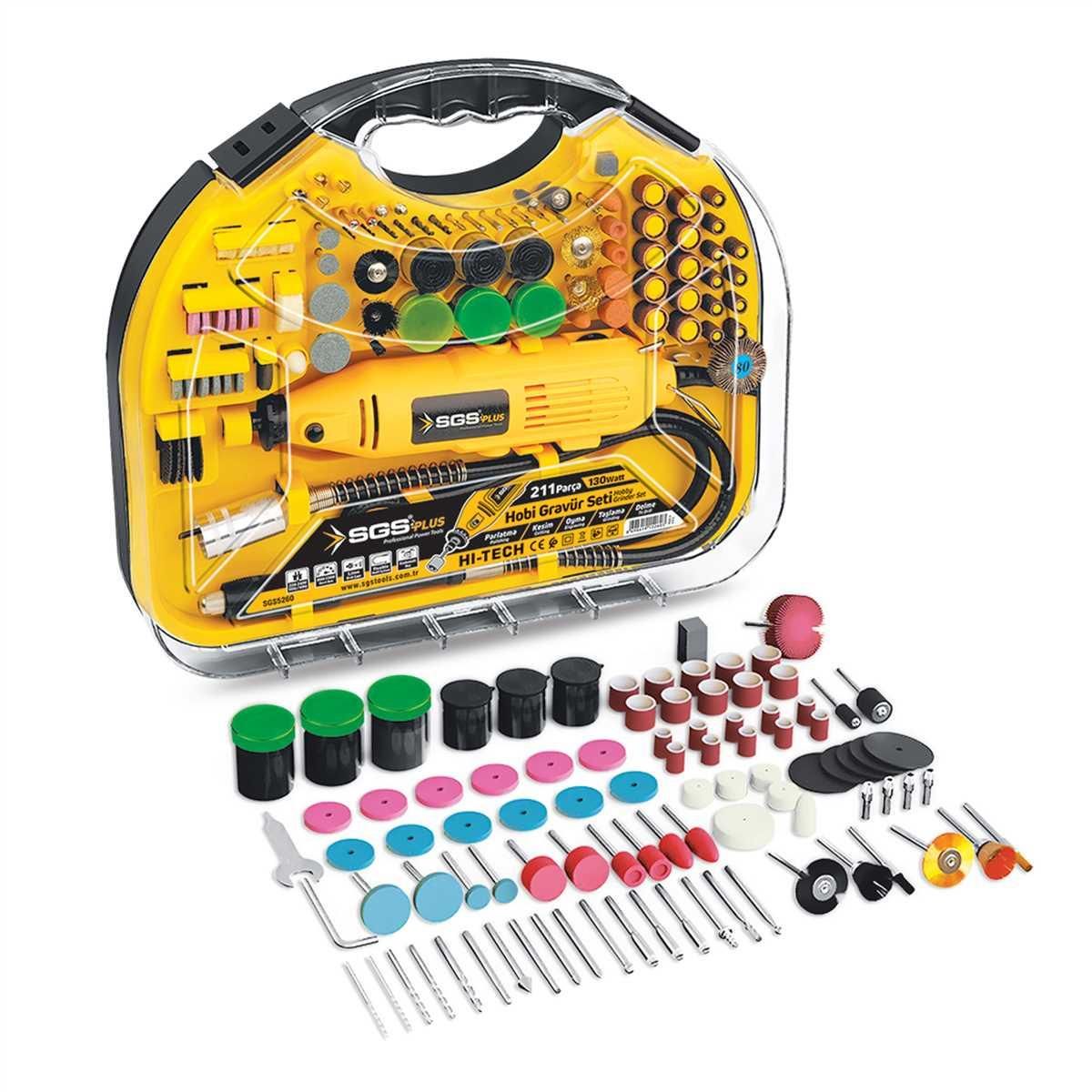 Sgs 5260 Hobi Gravür Seti 130 Watt 211 Parça