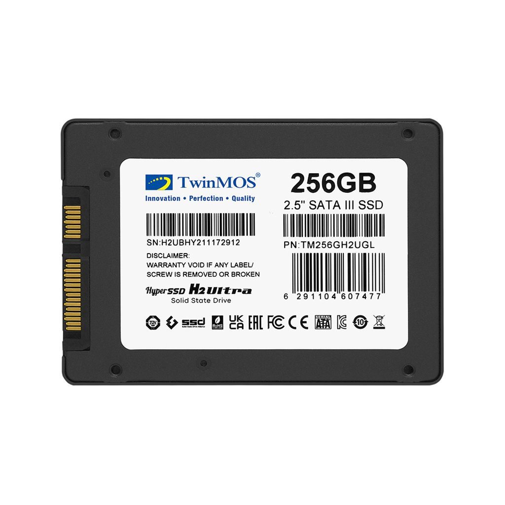TwinMOS TM256GH2UGL, 256GB, 2.5&amp;quot; SATA3, SSD, 580-550Mb/s, 3DNAND, Grey