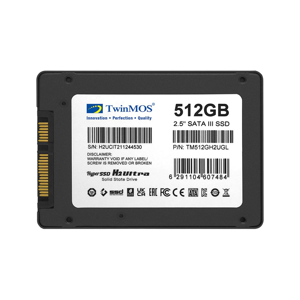 TwinMOS TM512GH2UGL, 512GB, 2.5&amp;quot; SATA3, SSD, 580-550Mb/s, 3DNAND, Grey