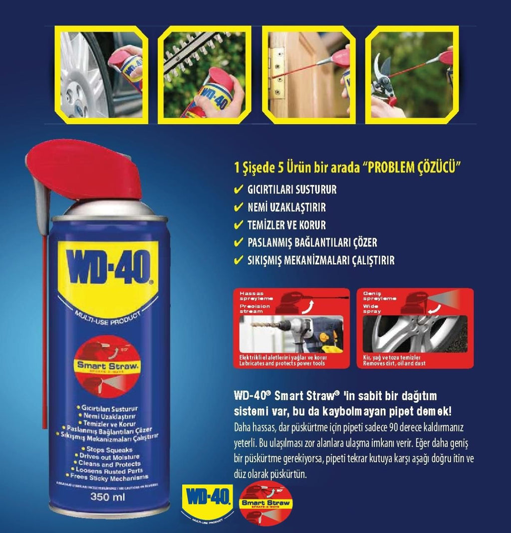 Wd 40 Smart Straw Pas Sökücü Yağlayıcı 350 Ml - Bulutretail