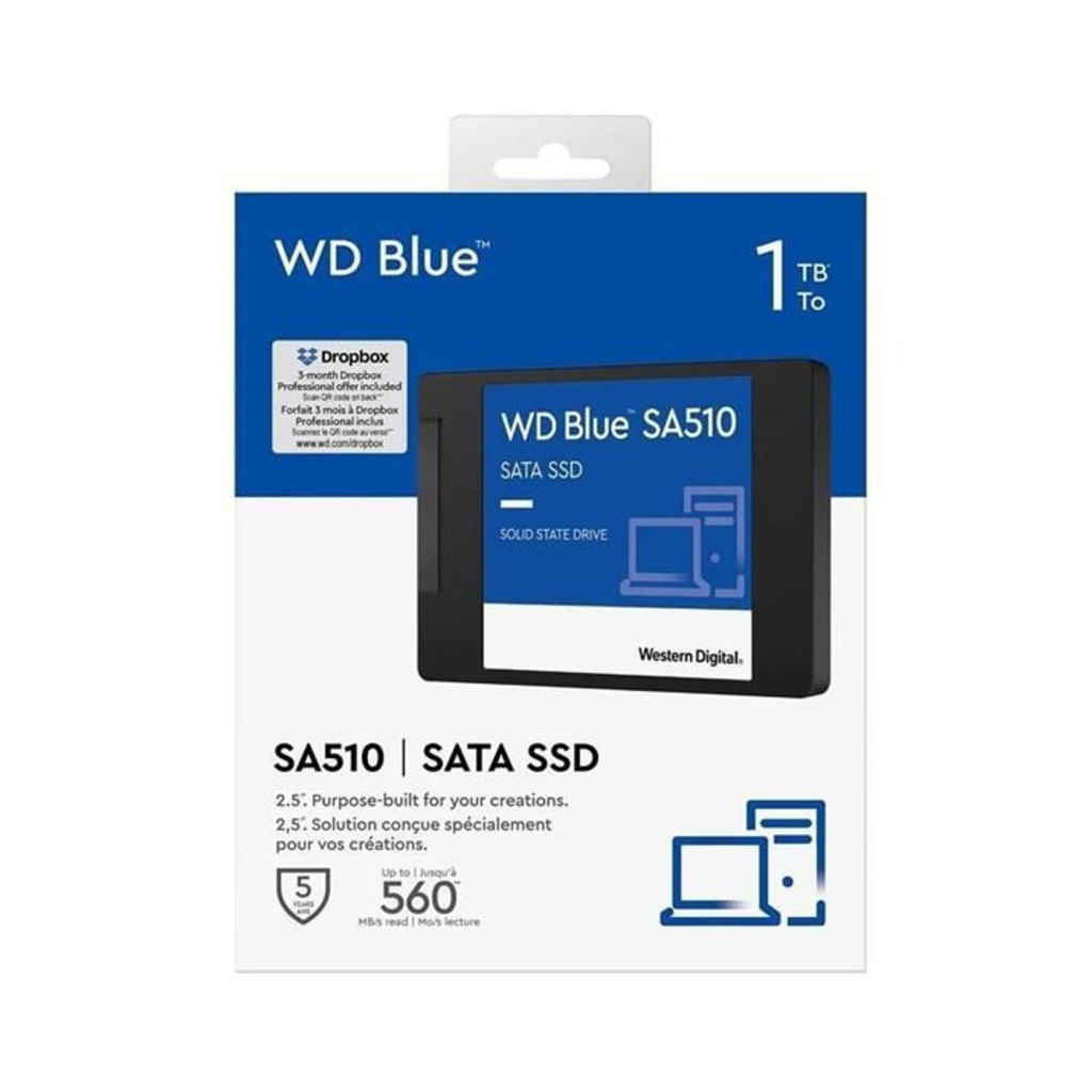WD Blue SA510, WDS100T3B0A, 1TB, 560/510, 3D NAND, 2,5&amp;quot; SATA, SSD