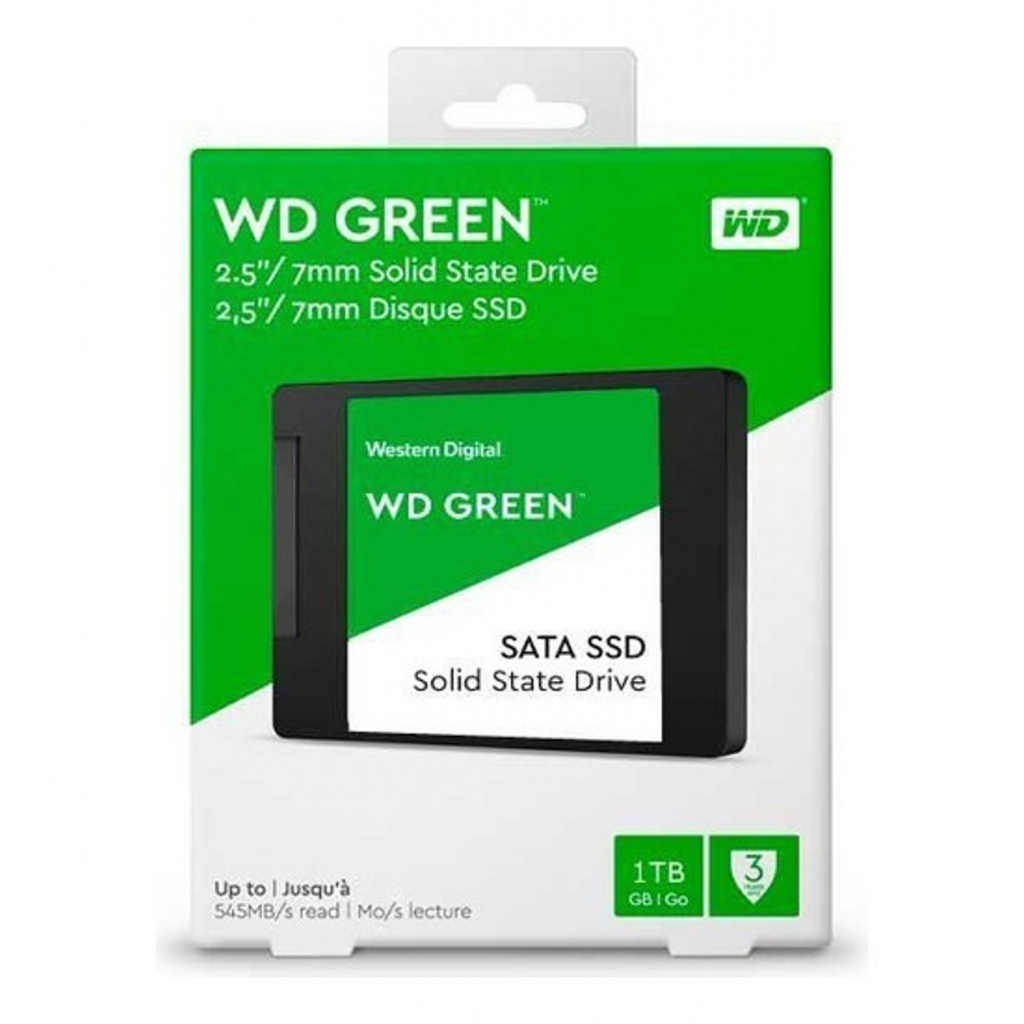 WD Green, WDS100T3G0A, 1TB, 545/465, 3D NAND, 2,5&amp;quot; SATA, SSD