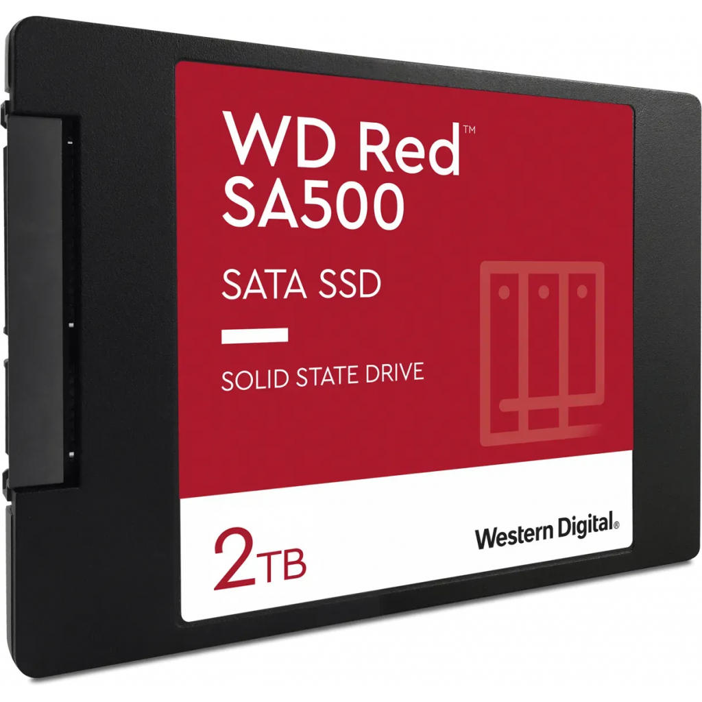 WD Red SA500, WDS200T2R0A, 2TB, 560/530, SERVER ve NAS için Enterprise, 2,5&amp;quot; SATA, SSD