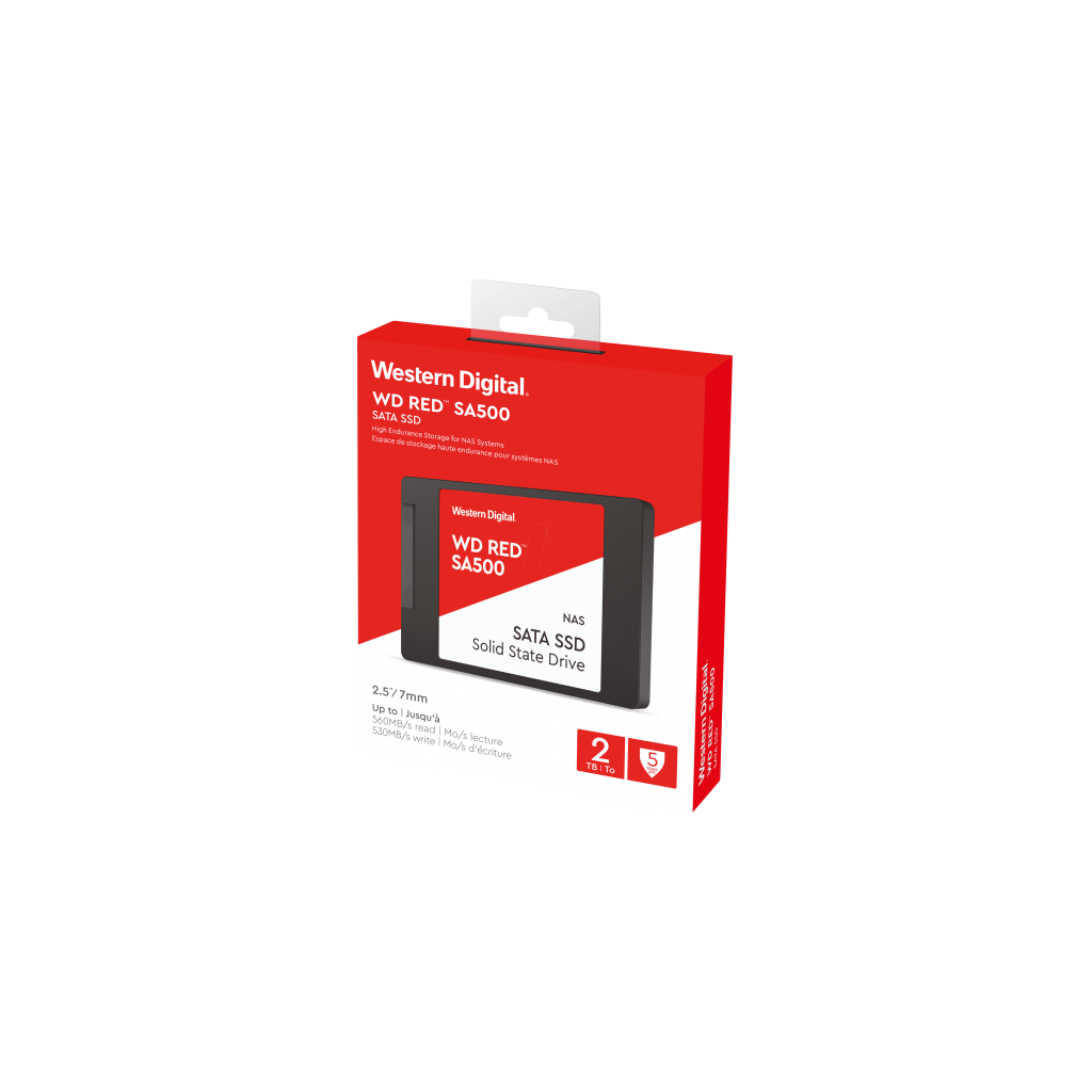 WD Red SA500, WDS200T2R0A, 2TB, 560/530, SERVER ve NAS için Enterprise, 2,5&amp;quot; SATA, SSD